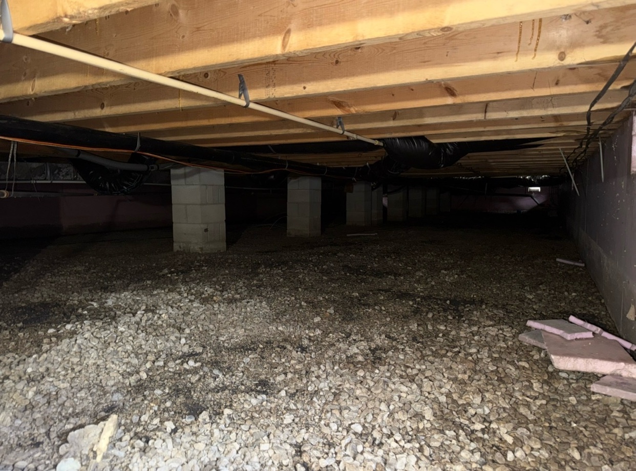 Before crawl space encapsulation Port Clinton OH